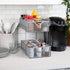 Mind Reader 2 Tier Metal Mesh Storage Baskets Organizer, Home, Office, Kitchen, Bathroom, Silver