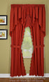 Today's Curtain Orleans 38" Swag Pair Tambour Scallop Edge Curtain, Brick Red, 60 in x (W x L)