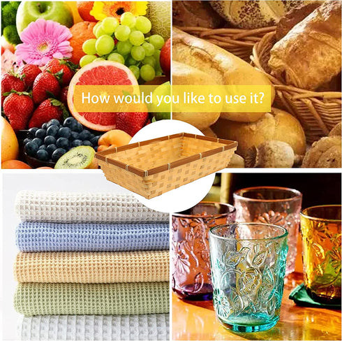 Xecrk Storage Basket 2-piece set - Bathroom storage basket, woven storage basket for makeup, bathroom, office supplies, bedroom, closet