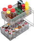 Mind Reader 2 Tier Metal Mesh Storage Baskets Organizer, Home, Office, Kitchen, Bathroom, Silver