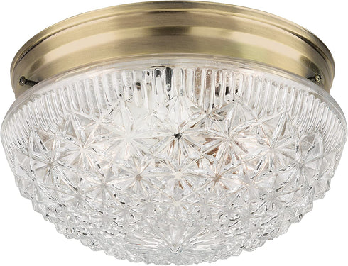 Westinghouse Lighting 6661000 2lite Ab Clear Faceted Glass