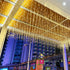 GTSYDING LED Window Curtain String Lights, Christmas Lcicle Lights 13Ft 96 LEDs Starry Fairy String Lights Plug in 8 Modes for Wedding Party Bedroom Garden Patio Outdoor Indoor (Warm White, 4)
