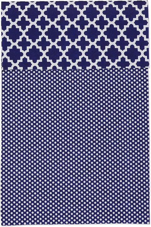 DII Fridge Liner Collection Non-Adhesive, Cut to Fit, 12x24, Navy Lattice, 6 Piece