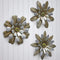The Lakeside Collection Rustic Galvanized Metal Hanging Wall Flowers Decor - Set of 3 - Distressed Finish