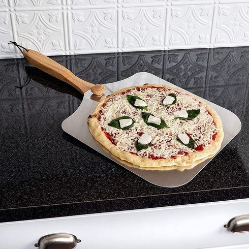 Honey Can Do Fldng Pizza Peel Wdn Hndle 14" KCH-08436 Silver