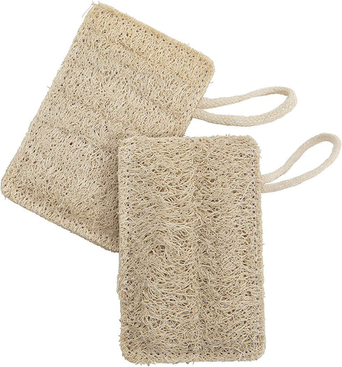 Zero Waste Dish Cleaning Starter Kit, Two Biodegradable Pot and Dish Brushes, Two Natural Loofah Sponges, Bamboo Soap Tray. Kitchen Set for Plates, Fruits, Vegetables, and Cast Iron Cookware