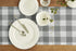 Solino Home Buffalo Check Table Runner 14 x 72 Inch Grey and White Plaid Table Runner Natural Fabric Handcrafted from 100% Pure Linen European Flax