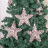 6" Five-Pointed Star Christmas Ornaments,4pc Set Cham/Rose Christmas Decorations Star for Xmas Trees Hanging Ornaments, Wedding Party Holiday Decorations (Cham/Rose)
