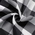 Hiasan Checkered Round Tablecloth 60 Inch - Waterproof Stain and Wrinkle Resistant Washable Fabric Table Cloth for Dining Room Party Outdoor Picnic, Black and White