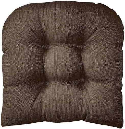 Klear Vu Omega Non-Slip Universal Pads Cushions for Dining, Office Chair, 17"x 17" x 3", 2 Pack, Chestnut 2 Count
