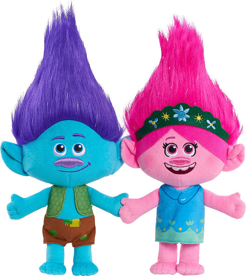 Trolls World Tour Poppy & Branch Friendship Plush 2-Pack Stuffed Animals, Amazon Exclusive, by Just Play