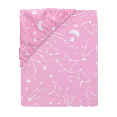 Lambs & Ivy Disney Baby Minnie Mouse Celestial Fitted Crib Sheet, Pink