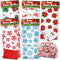 Christmas Gift Bags for Holiday Gifts - Cellophane Goodie Treat and Party Favor Bag with Twist Ties (150 Pack)