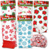 Christmas Gift Bags for Holiday Gifts - Cellophane Goodie Treat and Party Favor Bag with Twist Ties (150 Pack)