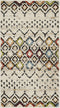 SAFAVIEH Amsterdam Collection AMS108K Moroccan Boho Non-Shedding Living Room Bedroom Accent Rug, 2'3" x 4', Ivory / Multi