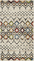SAFAVIEH Amsterdam Collection AMS108K Moroccan Boho Non-Shedding Living Room Bedroom Accent Rug, 2'3" x 4', Ivory / Multi