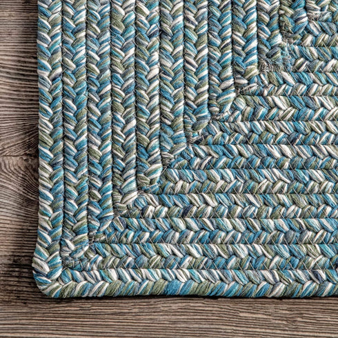 nuLOOM Wynn Braided Indoor/Outdoor Accent Rug, 2' x 3', Aqua