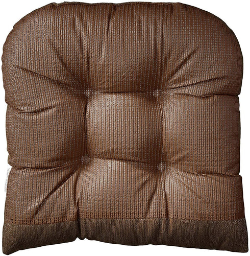 Klear Vu Omega Non-Slip Universal Pads Cushions for Dining, Office Chair, 17"x 17" x 3", 2 Pack, Chestnut 2 Count