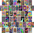 Woonkit Trippy Room Decor, Indie Room Decor, Hippie Room Decor, Indie Hippie Trippy Posters, Teen Wall Bedroom Dorm Aesthetic Poster, Photo Wall Collage Kit Pictures, Psychedelic Posters, 50PCS 4X6 INCH