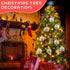 Clear Christmas Plastic Ornament Ball Transparent Fillable Sphere Light Bulb Ornament with Rope and Removable Metal Cap Christmas Hanging Ornaments for Christmas Tree Decor (Gold, 12)