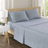 Comfort Spaces 100% Cotton Percale 3 Piece Set Ultra Soft Breathable Deep Pocket Printed Geometric Pattern Sheets with Pillow Cases Bedding, Twin, Diamond Blue