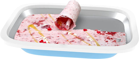 Ice Cream Roller Plate-Anti-Griddle Pan with 2 Spatulas for Easy Homemade Rolled Ice Cream, Gelato, Sorbet-Frozen Treat Maker by Classic Cuisine
