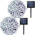 JMEXSUSS 2 Pack Upgraded Solar String Lights 200LED 75.5ft Solar Christmas Lights Outdoor Waterproof 8 Modes White Solar Lights for Christmas, Gardens, Wedding, Party, Tree, Outdoors Decorations