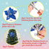 15 PCS Christmas Glitter Artificial Poinsettia Flowers Artificial Wedding Flowers Decorations Xmas Tree Ornaments with Clips (Blue)