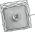 Simple Designs LT1073-GRY Geometric Square Metal Table Lamp, Gray