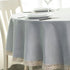 EHouseHome Faux Linen Tablecloth with Lace Trim - Waterproof/Spill Proof/Stain Resistant/Wrinkle Free/Oil Proof - for Banquet, Parties, Dinner,Wedding,Holiday,Silver Grey Round 70Inch