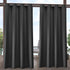 Exclusive Home Indoor/Outdoor Solid Cabana Grommet Top Curtain Panel, Charcoal, 54x84, 2 Piece