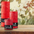 SPAAS Rustic Red Pillar Candles - 2.7" X 5" Decorative Candles Set of 4 - Clean Burning and Dripless Unscented Rustic Pillar Candles for Home Decorations, Party, Weddings, Spa, Restaurant