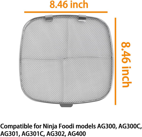 Replacement Splatter Shield for Ninja Foodi AG301,Accessories for Ninja Foodi 5-in-1 Indoor Grill, Stainless Steel Fine Mesh Splatter Screen for Ninja Foodi AG300, AG300C,AG301C, AG302, AG400
