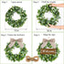 Spring Wreaths for Front Door Wreath 16 inch with Welcome Sign Farmhouse Outdoor Summer Wreath Greenery Eucalyptus for All Seasons