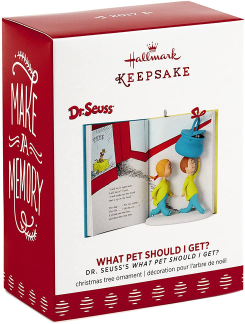 Hallmark Keepsake 2017 Dr. Seuss's What Pet Should I Get? Christmas Ornament