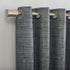 Sun Zero Brooks Burlap Weave Thermal Extreme 100% Blackout Grommet Curtain Panel, 52 in x 84 in, Navy/Denim Blue