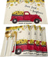 Harvest Farm Red Truck Full of Blooming Sunflowers Placemats - Set of 4 Washable Stain Resistant Kitchen Table Mats - Cotton Linen Woven Dining Table Mats - 12" x 18"
