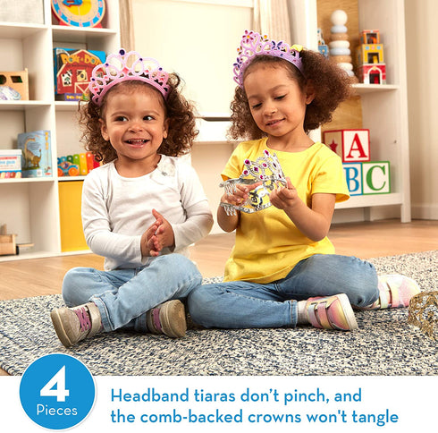 Melissa & Doug Dress-Up Tiaras for Costume Role Play (4 pcs)