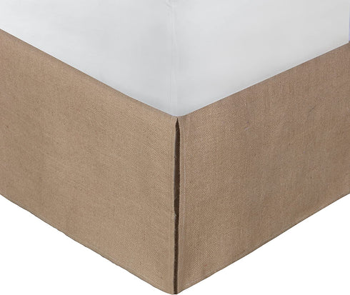 Greenland Home Burlap Bed Skirt, Natural, Full