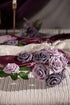 TINGE TIME Artificial Flowers for Decoration Rose 25pcs African Violet Purple Fake Roses with Stem for DIY Wedding Bouquets Centerpieces Bridal Shower Party Home Decorations