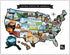 See Many Places Scratch Off Map of the United States - 28x22in Frameable Poster-Travel Map with Custom State Pictures & Gold Foiling, White