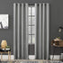Sun Zero Soho 2-pack Blackout Energy Efficient Grommet Curtain Panel Pair, 54" x 108", Silver
