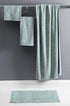 Classic Turkish Towels - 6 Pack Ribbed Wash Cloths for Your Body and Face -100% Cotton, Soft, Absorbent and Quick Dry Face Wash Towels (Spa Green, 13 x 13 Inches)