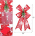 DIAGTREE 22 inch Christmas Tree Bow LED Ribbon Bows Christmas Tree Ornaments Tree Topper Christmas Decoration for Home Christmas Tree Wreaths Decoration (Snowflake)