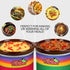 Taco Tuesday Two Mini Fiesta Dippers, 0.65 Qt. Capacity, Includes Lid, Perfect For Queso, Chili, Beans, Chicken, Beef, Red/Green