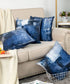 D DIFARIC Navy Blue Throw Pillow Covers 18x18 Grey Black Decorative Pillows Covers Outdoor Cushion Case Abstract Art Modern Square for Couch Bed Sofa Chairs Decor Set of 4