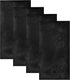 Elrene Home Fashions Caiden Elegance Damask Fabric Napkins (Set of 4), 17" x 17", Black 4 Count