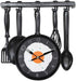Kitchen Decorative Frying Pan Wall Mounted Clock with Fried Egg for Dinning Hall Restaurant Café TPCA54336-P