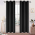DWCN Black Thick Blackout Curtains Room Darkening Thermal Insulated Block Out Light Grommet Window Drapes for Bedroom Panel 42 x 84 Inches Long, Set of 2