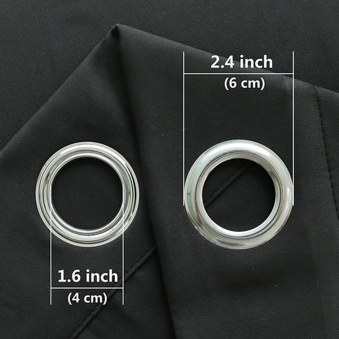 DWCN Black Thick Blackout Curtains Room Darkening Thermal Insulated Block Out Light Grommet Window Drapes for Bedroom Panel 42 x 84 Inches Long, Set of 2